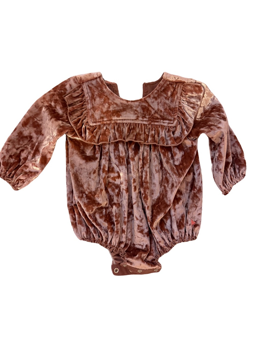 Pink Chicken Velvet Bubble Romper 0-3 Months